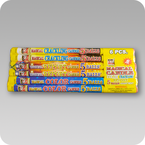 5 Ball Assorted Roman Candles